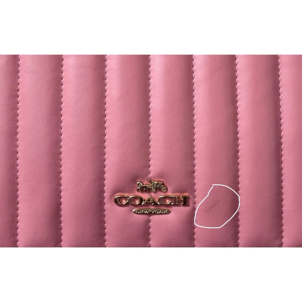 Coach CANDY PINK Puffy Jes Crossbody with Linear Quilting - Picture 14 of 14